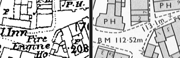 2 Horn Street on 1880 and 1978 maps